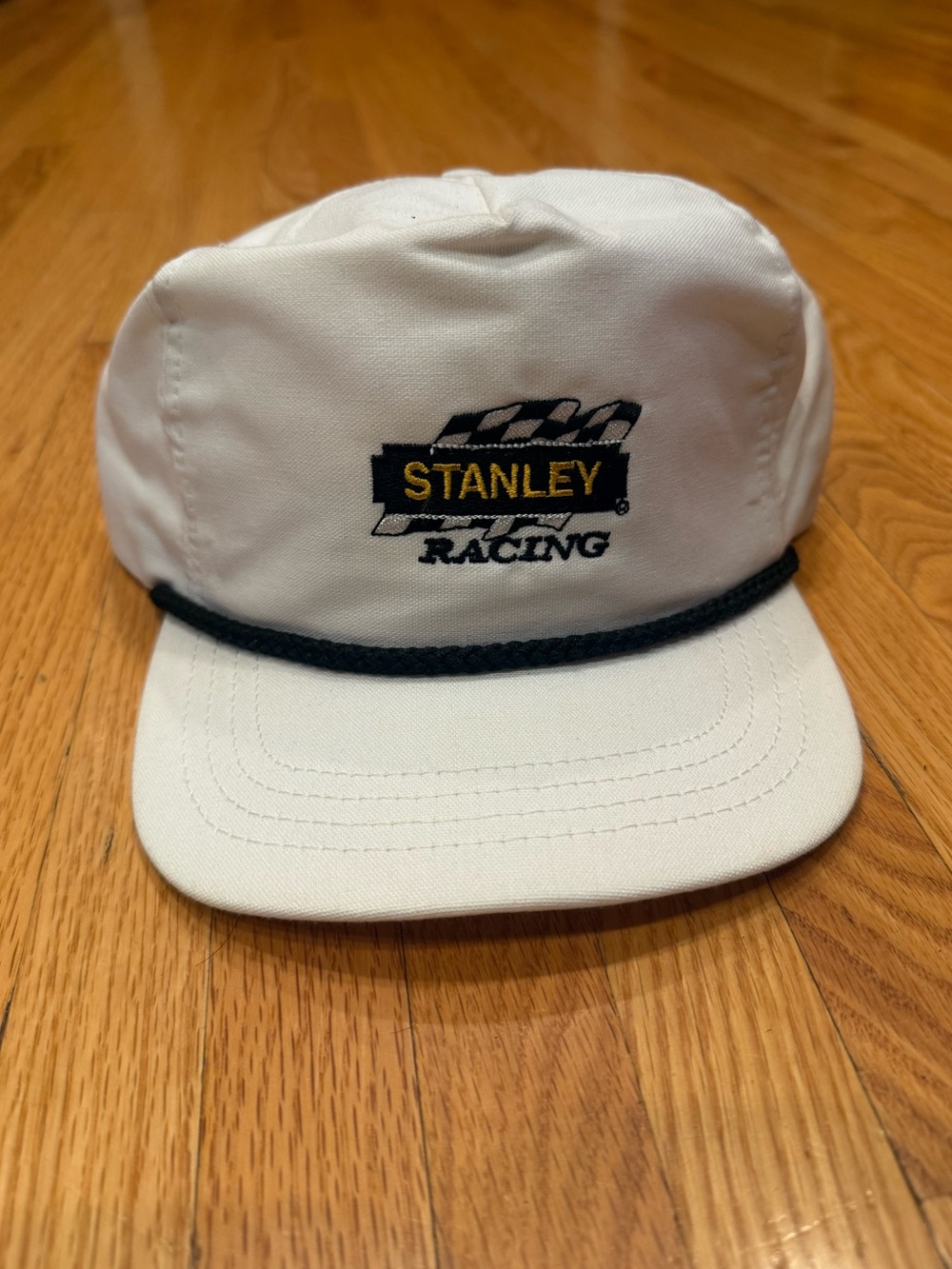 Stanley White Racing Rope Cap with Black Trim